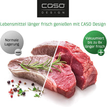 Load image into Gallery viewer, Caso FastVac 500, Professional Commercial Vacuum Sealer, Stainless Steel, Double Piston Pump, 15 Litres/Minute, Includes 2 Free Foil Rolls