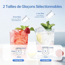 Load image into Gallery viewer, WIE Ice Maker, 12kg in 24h, Quiet Counter Top Ice Maker with Ice Scoop, Self-Cleaning and Portable Ice Maker for Home/Kitchen/Camping