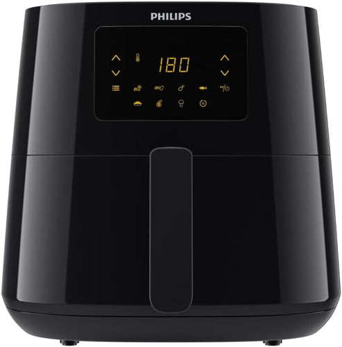 Versuni Philips Airfryer Series 3000 XL, 6.2L (1.2 kg), 14 in 1, 90% Less Fat Thanks to Rapid Air Technology, HomeID Recipe Application, Black (HD9270/90)