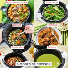 Load image into Gallery viewer, Moulinex, Cookeo Multicuiseur intelligent 6L, 150 recettes intégrées, Cuisson sans surveillance, Ecran intuitif, Guide de cuisson, Application MyMoulinex, 1600W, Blanc, 15 ans réparabilité