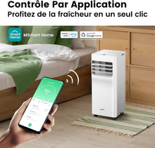 Load image into Gallery viewer, COMFEE' Climatiseur Mobile 9000 BTU/h 2,6kW, 3-EN-1 Refroidisseur Déshumidificateur Ventilateur, Fonction Follow me, Minuterie, Mode nuit, Pour salon et maison de 33㎡/88m³, MPPH-09CRN7, R290