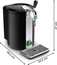 Load image into Gallery viewer, Krups Beertender Machine bière pression, Fûts de 5 L, Marques du groupe Heineken, Témoin lumineux, Température et mousse parfaites, Bière fraîche, Installation facile, Compact noire VB450E10