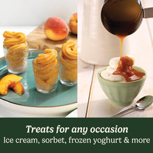Load image into Gallery viewer, Cuisinart Sorbetière | machine à crème glacée, yaourt glacé, gelato, sorbet, sans produits laitiers | Distributeur de garniture | facile à utiliser | 1.42L fait 6 portions | Prêt en 20mins | ICE48U
