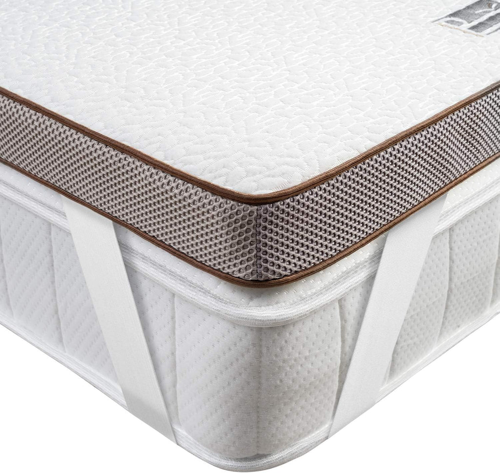 BedStory [Nouvelle Technologie] Surmatelas 160 x 200 à Mémoire de Forme de 7.5CM, Surmatelas de Haute Densité avec Gel Plus Respirant, Housse Amoivible et Lavable