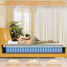 Load image into Gallery viewer, MOLPHIT Oeko-TEX Certified Mattress 90 x 190 cm, Thickness 25 cm, Independent Pocket Sprung Mattress, Adult and Children's Bed Mattress, Single Mattress, Perfect Support, Durable and Quiet