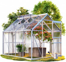 Load image into Gallery viewer, Gardebruk Serre de Jardin en Aluminium 7,63m³ abri extérieur pour Plantes légumes 250x190x195cm avec fenêtres
