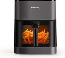 Load image into Gallery viewer, Panasonic NF-CC500SXE AirFryer Friteuse sans huile avec Hublot, 5L, 80-200°C, Minuterie Numérique et Écran LCD, Vapeur Douce, 11 Préréglages, Nettoyage Facile, Gris Mat