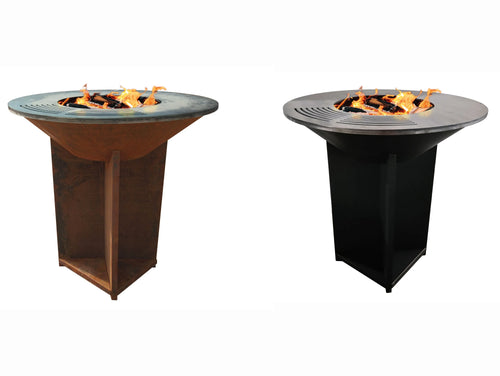 Grand barbecue avec plaque d'acier de 100 cm -