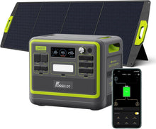 Load image into Gallery viewer, FOSSiBOT F2400 Station électrique portable CA 2400W (4800W Pic), Station Silencieux Solaire 2048Wh LiFePO4, Groupe Générateur Électrique Onduleur Alimentation de Secours à Domicile Camping