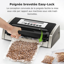 Load image into Gallery viewer, Bonsenkitchen Powerful and Quiet Food Vacuum Sealer with Globefish Technology for Continuous Work, Locked Handle Design, Integrated Cutter, 2 Rolls of Bags Included