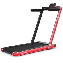 Load image into Gallery viewer, Tapis de Course Pliable 0,75HP Double Affichage LED APP et Télécommande Vitesse Motorisé 12 km/h Surface 40x100cm Rouge