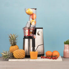 Load image into Gallery viewer, Extracteur de Jus de Fruits et Légumes vertical GSX24 H.Koenig Centrifugeuse Vitamin + sans BPA - 82 mm Large Bouche - 3 tamis pour jus fin ou épais et sorbet - Pression douce - 50 tours 400 W