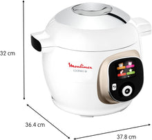 Load image into Gallery viewer, Moulinex, Cookeo Multicuiseur intelligent 6L, 150 recettes intégrées, Cuisson sans surveillance, Ecran intuitif, Guide de cuisson, Application MyMoulinex, 1600W, Blanc, 15 ans réparabilité