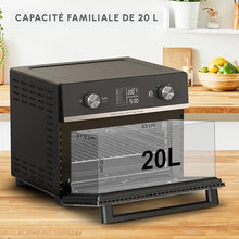 Load image into Gallery viewer, Moulinex Four électrique 39 L, 7 modes de cuisson, Chaleur tournante, Thermostat réglable jusqu’à 240° C, Tournebroche, Minuteur 120 min, Grille réversible, Optimo noir OX485810