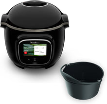 Load image into Gallery viewer, Moulinex Cookeo Touch Wifi Multicuiseur intelligent, Cuve 6 L, Haute pression, Guide pas à pas, 250 recettes intégrées, Application Moulinex CE902800, Noir