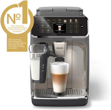 Load image into Gallery viewer, PHILIPS 4400 Series Fully Automatic Espresso Machine – 12 Hot &amp; Iced Coffees, Quick-to-Clean LatteGo Milk System, SilentBrew, QuickStart, Ceramic Grinder, Black Chrome (EP4444/90)