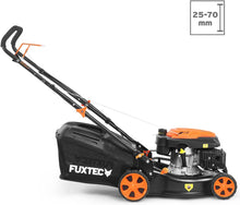 Load image into Gallery viewer, FUXTEC Tondeuse thermique pousse FX-RM4646ECO - Tres bon rapport qualit-prix - Easy Clean 3en1 largeur de coupe 46cm - bac de ramassage 50L