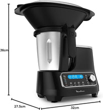 Load image into Gallery viewer, Moulinex Clickchef Compact Multi-Function Cooker, 3.6 L, 1400 W, 5 Programs, 32 Functions, Built-in Kitchen Scale, Steamer, Mixer HF456810 [Control Screen]