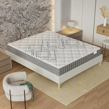 Load image into Gallery viewer, November- Matelas Eliha 120x190cm- Technologie Hybrid: Ressorts ensachés + Mousse HDensité-Épaisseur 20cm- Soutien Tonique &amp; indépendance de Couchage- Label SANITIZED(Anti bactérien/acarien)