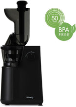 Load image into Gallery viewer, H.Koenig GSX12 Vertical Juice Extractor Stainless Steel Black, Fruit and Vegetable Juice, BPA Free, 82 mm Wide Mouth, Soft Pressure, 1 Litre, 400 W