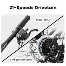 Load image into Gallery viewer, 26 in Mountain Bike - 21 - Speed with Disc Brakes, Durable Frame, Front &amp; Rear Dual - Shock Absorption, Unisex for Commuting, Travel, School &amp; All - Terrain Cycling