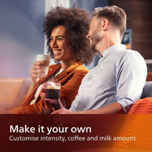 Load image into Gallery viewer, PHILIPS 4400 Series Fully Automatic Espresso Machine – 12 Hot &amp; Iced Coffees, Quick-to-Clean LatteGo Milk System, SilentBrew, QuickStart, Ceramic Grinder, Black Chrome (EP4444/90)