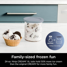 Load image into Gallery viewer, Ninja NC301 CREAMi Ice Cream Maker, for Gelato, Mix-ins, Milkshakes, Sorbet, Smoothie Bowls &amp; More, 7 One-Touch Programs, with (2) Pint Containers &amp; Lids, Compact Size, Perfect for Kids, Silver
