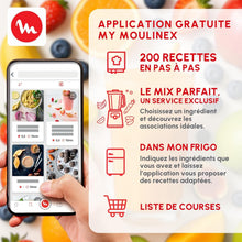 Load image into Gallery viewer, Moulinex Blender chauffant, Mixeur soupe, Puissance 1000 W, Capacité 1,2 L, 5 programmes automatiques, Double paroi, Maintien au chaud 40 min, Livret recettes, Easy Soup, Inox LM841B10