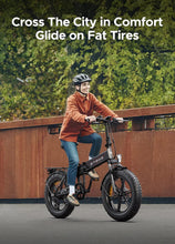 Load image into Gallery viewer, ENGWE EP-2 Pro Vélo électrique Pliable 20 × 4.0 Fat Bike Electrique 7 Vitesses avec Batterie Amovible 48V 13Ah Autonomie 120km Tout-Terrain &amp; VTT &amp; Plage &amp; Neige