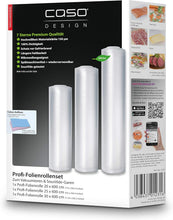 Load image into Gallery viewer, Caso FastVac 500, Professional Commercial Vacuum Sealer, Stainless Steel, Double Piston Pump, 15 Litres/Minute, Includes 2 Free Foil Rolls