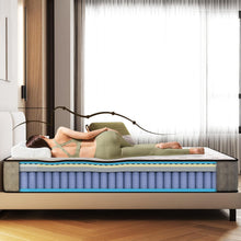 Load image into Gallery viewer, Matoresu Double Mattress 160 x 190 cm Memory Foam Height 25 cm Medium Rigid H3 Ergonomic 7 Zone Cold Foam Comfortable Breathable Fabric Cover