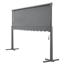 Load image into Gallery viewer, Store banne autoportant à double pente 400 x 300 x 260 cm gris foncé 03_0008294