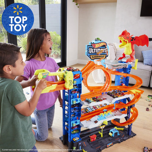 Hot Wheels City Ultimate Garage Playset with 2 Die - Cast Cars, Toy Storage for 50+ Cars