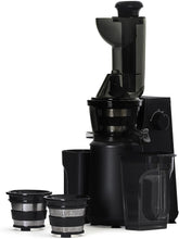 Load image into Gallery viewer, H.Koenig GSX12 Vertical Juice Extractor Stainless Steel Black, Fruit and Vegetable Juice, BPA Free, 82 mm Wide Mouth, Soft Pressure, 1 Litre, 400 W