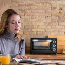 Load image into Gallery viewer, Cecotec Bake&amp;Toast 4600 Black Gyro Countertop Oven, 46 L, 2000 W, 12 Combinable Heating Functions, Includes Rotating Spindle, Crumb Catcher Tray.