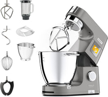 Load image into Gallery viewer, Kenwood Titanium Chef Patissier XL KWL90.034SI, Robot Patissier Balance Intégrée, Batteur K, Pétrin, Fouet, Batteur Souple, Deux Bols, Couvercle Anti-Projections, 1400W, Acier, Argent