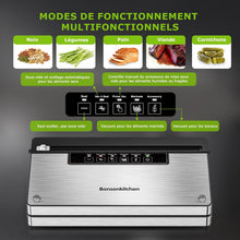 Load image into Gallery viewer, Bonsenkitchen Machine Sous Vide Alimentaire, Machine Sous Vide à 5 Modes-8 L/min, Technologie Globefish pour Un Travail en Continu à Grande Vitesse, Comprend 100 Sacs Sous Vide et 1 Sac en Rouleau