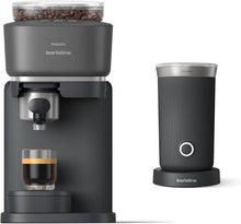 Load image into Gallery viewer, Philips Baristina Machine à expresso - Un véritable expresso, en toute simplicité - Compacte - 16 bars de pression - Broyeur intégré - Machine blanche avec porte-filtre blanc (BAR300/00)