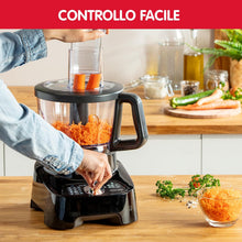 Load image into Gallery viewer, Moulinex Robot multifonction, 1000 W, 28 fonctions, Bol 3 L, Blender 2 L, Hachoir, Disques pour râper et émincer, Lames inox titanium, Robot cuisine, DoubleForce FP821811