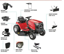 Load image into Gallery viewer, Poney 42 dans. 15.5 HP Briggs and Stratton 7 vitesses, conduite manuelle, conduite de gaz, tracteur à gazon