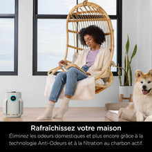 Load image into Gallery viewer, Shark NeverChange jusqu'à 5 ans Purificateur d'air MAX intérieur, Couvre 130m², Filtre HEPA 5 ans, Capture 99,97% allergènes, Mode automatique, Silencieux, LED, Blanc HP300EU