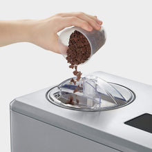 Load image into Gallery viewer, SEVERIN EZ 7405 2-in-1 Ice Cream Maker, Includes Ice Cream Container (2L) and Recipe Book, Digital Timer, Lid Open, Silver
