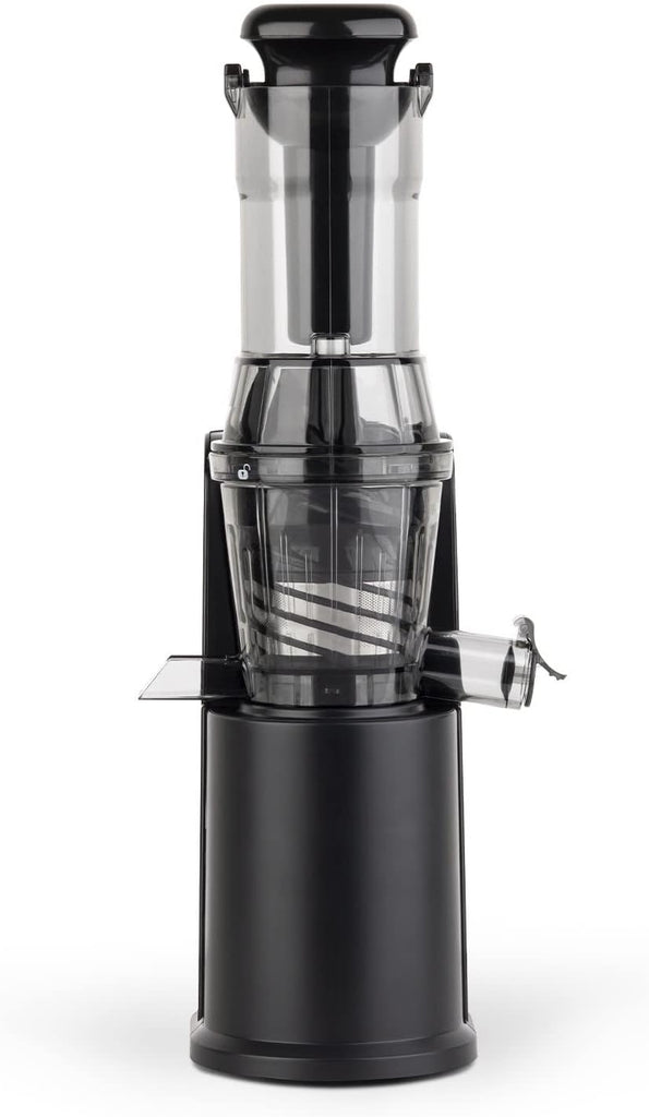 Extracteur de Jus de Fruits et Légumes vertical GSX24 H.Koenig Centrifugeuse Vitamin + sans BPA - 82 mm Large Bouche - 3 tamis pour jus fin ou épais et sorbet - Pression douce - 50 tours 400 W