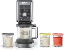 Load image into Gallery viewer, Ninja NC301 CREAMi Ice Cream Maker, for Gelato, Mix-ins, Milkshakes, Sorbet, Smoothie Bowls &amp; More, 7 One-Touch Programs, with (2) Pint Containers &amp; Lids, Compact Size, Perfect for Kids, Silver