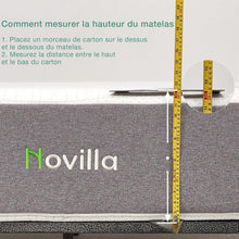Load image into Gallery viewer, Novilla Matelas en Mousse 140x190, Matelas Amovible à 7 Zones de Confort, Réversible Été/Hiver, Respirable, Hauteur 18 cm