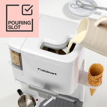 Load image into Gallery viewer, Cuisinart Sorbetière | machine à crème glacée, yaourt glacé, gelato, sorbet, sans produits laitiers | Distributeur de garniture | facile à utiliser | 1.42L fait 6 portions | Prêt en 20mins | ICE48U