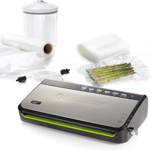 Load image into Gallery viewer, FoodSaver FFS005X Vacuum Sealer with Storage Compartment for Roll and Cutter, Pulse Function for Fragile Food, Includes Matching Accessories and Vacuum Bags