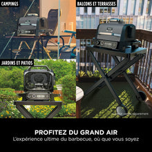 Load image into Gallery viewer, Ninja Woodfire Barbecue électrique et fumoir Pro XL avec thermomètre, barbecue et Air fryer d'extérieur 4-en-1 avec système Smart Cook et granulés Woodfire, portatif, gris/noir, OG850EU