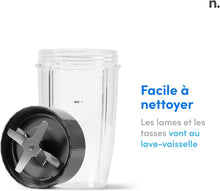 Load image into Gallery viewer, Nutribullet Pro 1200, Blender électrique, Broyeur, Smoothie Blender, Blender multifonctions, puissance 1200w, verres 700ml et 900ml, noir, NB120MB