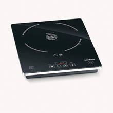 Load image into Gallery viewer, SEVERIN Mini-Four à chaleur tournante 42 L avec pierre à pizza et tournebroche, Four posable 1 800 W design élégant, électrique avec minuteur 120 min, Noir/Inox, TO 2058